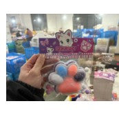 Jucarie Antistres Squishy, selexmo, cu Revenire Lenta, Squeeze Pinch Family, Model Cat Paw, 12.5x10.5 cm, 220g, Ambalaj Transparent, Model 5, Multicolor