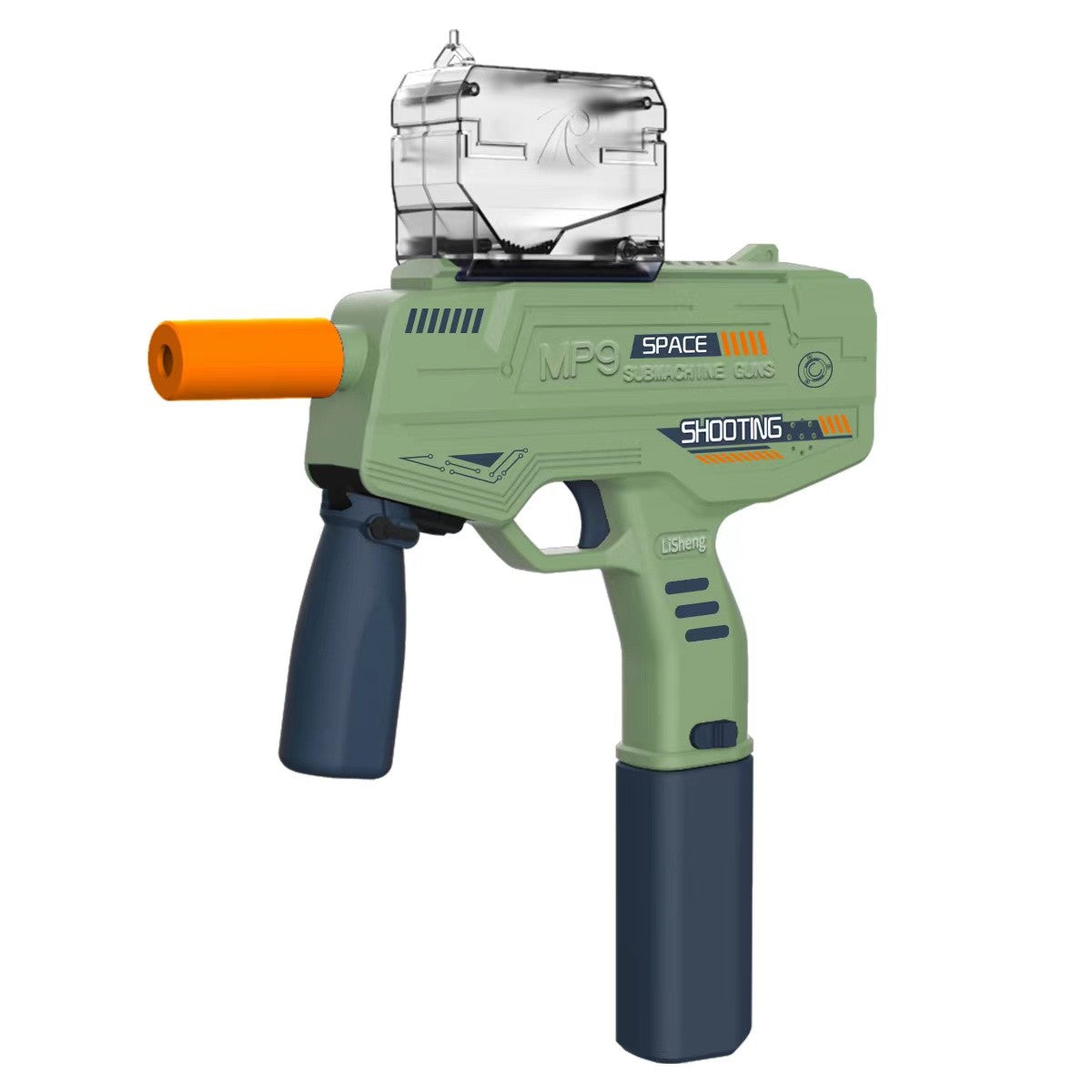 Mitraliera de jucarie electrica cu bile de hidrogen de gel, gun bluster, tragere in rafala, varsta peste 6 ani, ochelari de protectie, 5000 de bile incluse, cablu de incarcare, 40.1 x 31.6 cm, Mp9