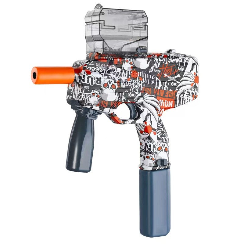 Mitraliera de jucarie electrica cu bile de hidrogen de gel, gun bluster, tragere in rafala, varsta peste 6 ani, ochelari de protectie, 5000 de bile incluse, cablu de incarcare, 40.1 x 31.6 cm, Mp9