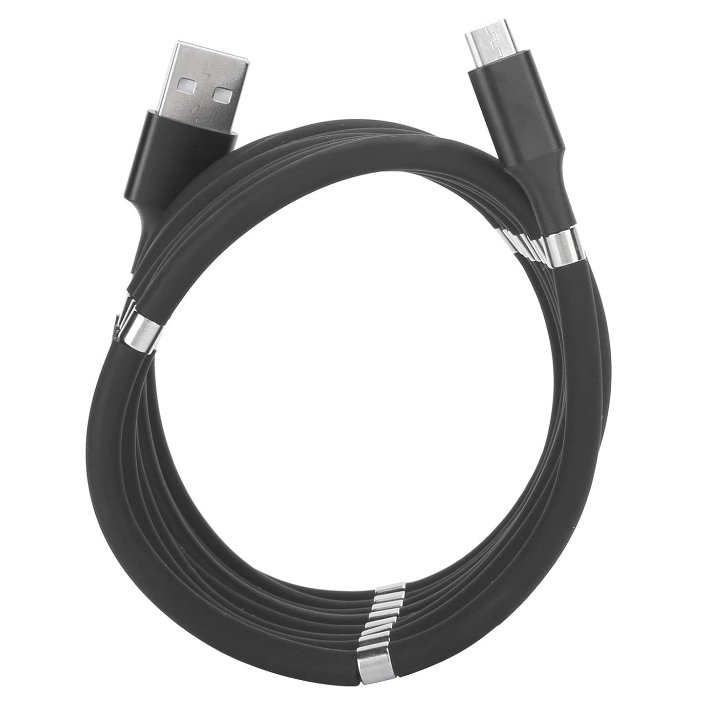 Cablu de incarcare rapida, cu absorbtie magnetica, 1 m, Negru