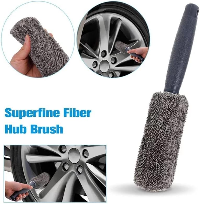 Kit de îngrijire auto premium, 9 piese din microfibra