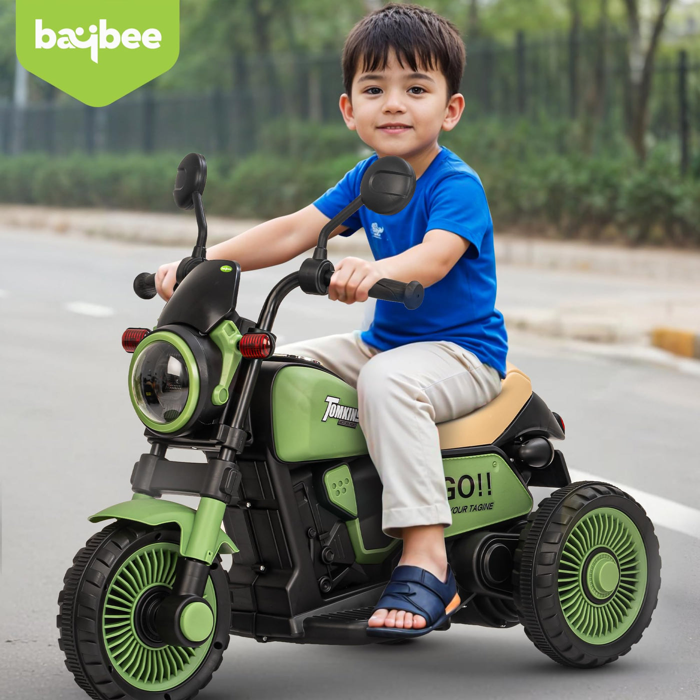 Motocicletă Reîncărcabilă Baybee Cruzer pentru Copii cu Accelerație și Funcții Multimedia 1-5 ani