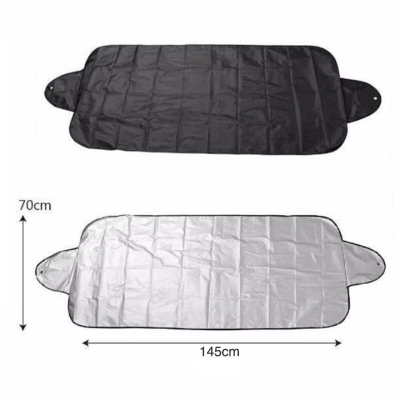 Prelata protectie parbriz cu 2 fete Iarna / Vara 70 x 145 cm