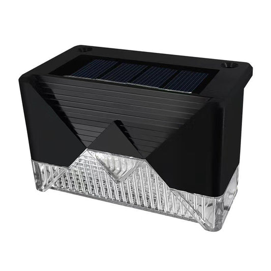 Aplica solara LED Selexmo, ABS/Policarbonat, rezistenta la apa IP65, pentru trepte, borduri, terasa, 1.2V, 600mah, 7.9 x 5 cm, lumina alb rece, negru