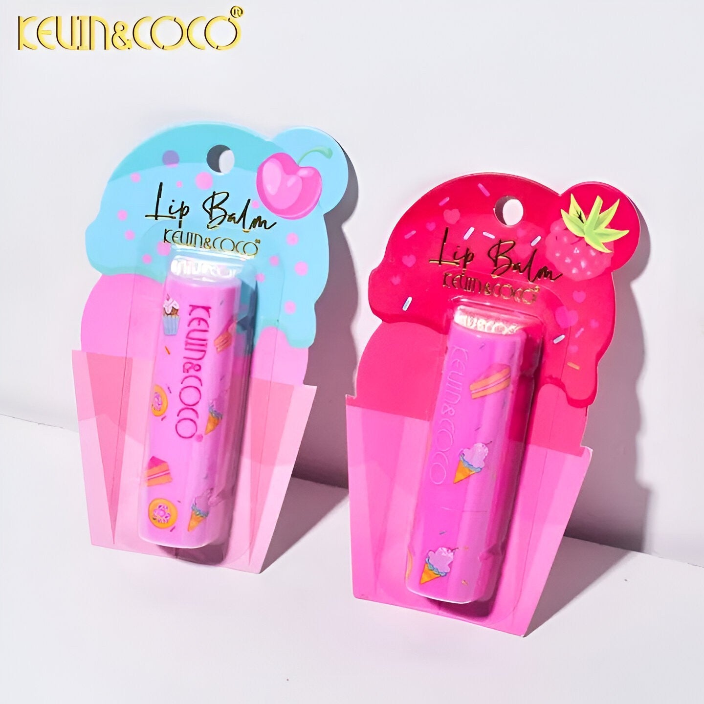 Balsam de Buze, Kevin&Coco, Cookies, Hidratare, Catifelare, Cremos, 13.5x7.5x2 cm, Albastru