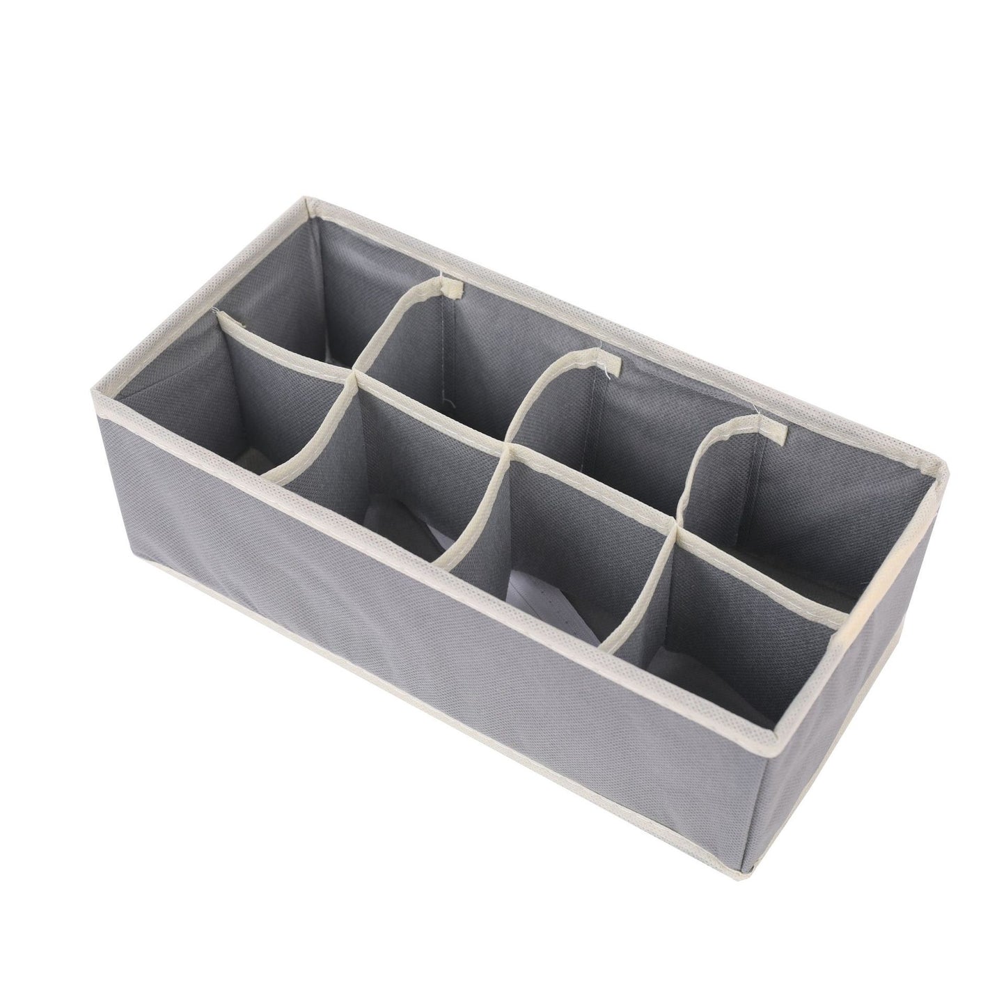 Cutie De Depozitare, selexmo, Pentru Lenjerie, Sosete Si Sutiene, Material Textil, 8 Compartimente, 32 x 16 x 10 cm, Culoare Gri