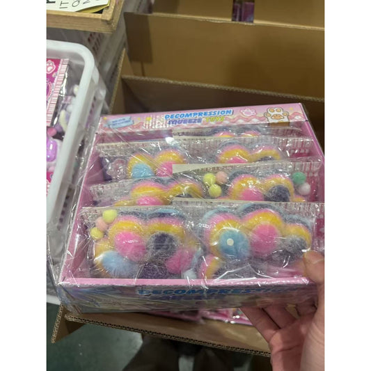 Jucarie Antistres Squishy, selexmo, cu Revenire Lenta, Model Labuta de Pisica Pufoasa, 220g, 12.5 x 10.5 cm Squeeze Pinch Family, Ambalaj Transparent, Multicolor