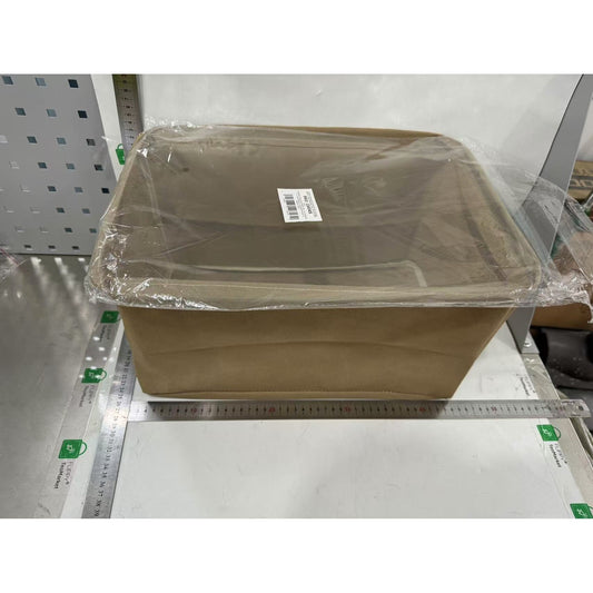 Cutie Depozitare selexmo, pentru Haine, lucruri, din Textil cu Cadru Metalic, Manere Laterale, forma Dreptunghiulara, 42 x 28 x 25 cm, volum 29 L, Kaki