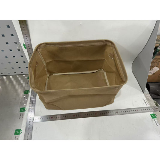 Cutie Depozitare selexmo, pentru Haine, lucruri, din Textil cu Cadru Metalic, Manere Laterale, forma Dreptunghiulara, 35 x 25 x 22cm, volum 19 L, Kaki