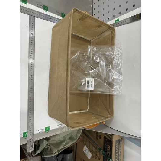 Cutie Depozitare selexmo, pentru Haine, lucruri, din Textil cu Cadru Metalic, Manere Laterale, forma Dreptunghiulara, 47 x 28 x 20 cm, volum 26 L, Kaki