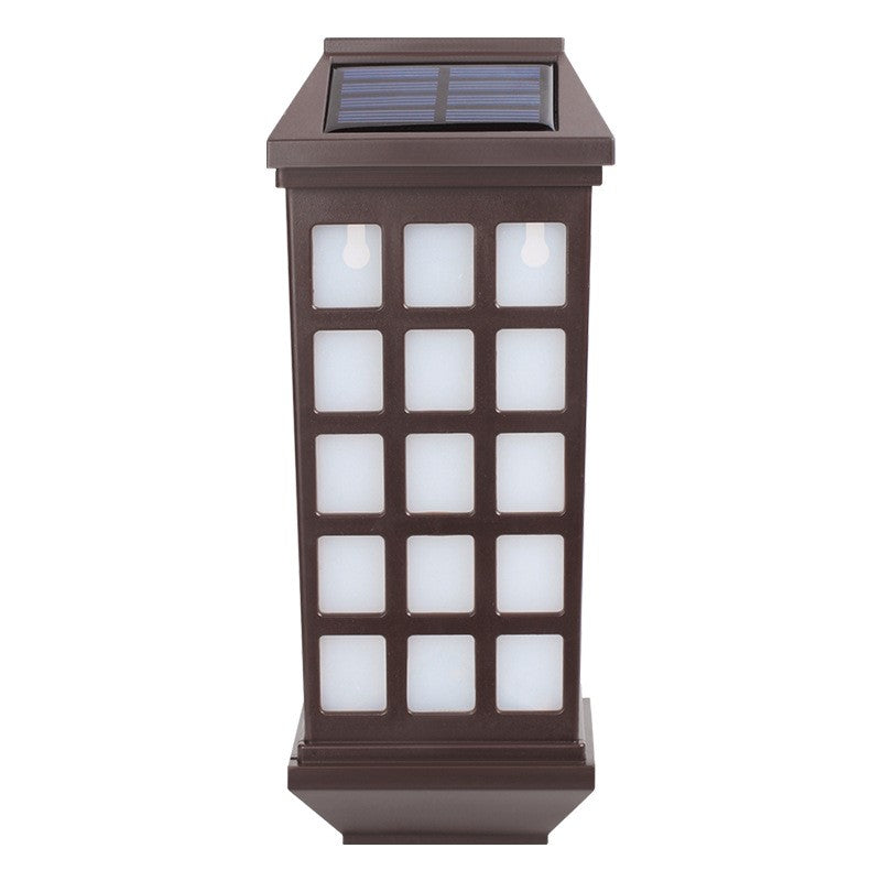 Lampa solara LED tip Felinar pentru perete Selexmo, 23 x 9 cm, 1.2V, ABS, 600mAh, rezistent la apa, alb rece