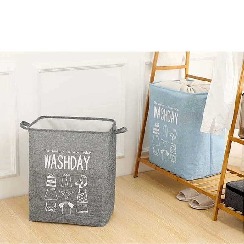 Cos depozitare, selexmo, Deschisa, 72 L, Textil, 30x40x60 cm, Gri, Cu imprimeu