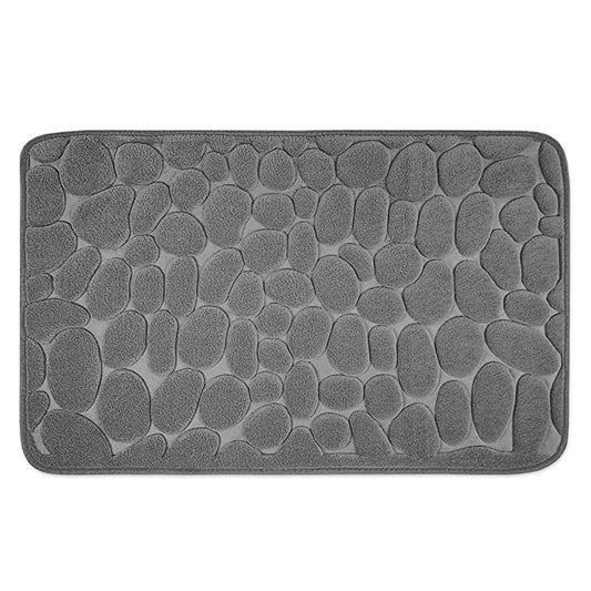 Covoras pentru Baie Antiderapant, Uscare Rapida, Model 3D Piatra, 40x60 cm