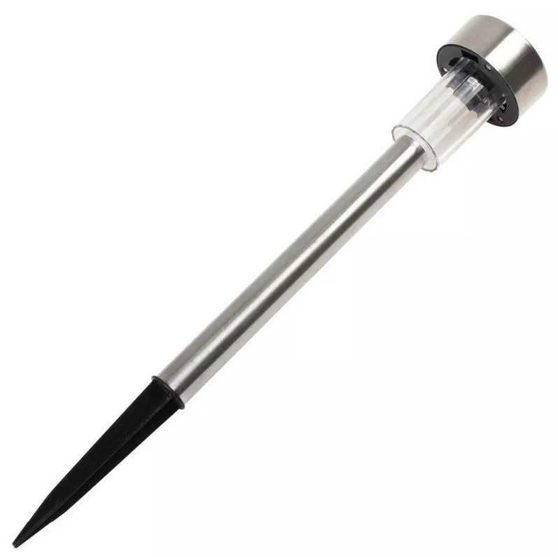 Lampa solara LED de exterior pentru gradina Selexmo, dispersor normal, 0.06W, Inox, 29 cm