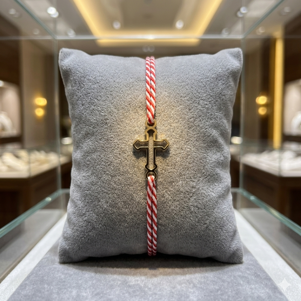 Brățară „Paza Sufletului” – Simbol Cruce din Argint