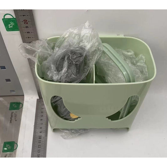 Cutie de Depozitare, selexmo, Montare Perete, Adeziv, Fara Perfoare, din ABS, Model Urs, 18 x 11 x 25 cm, Verde