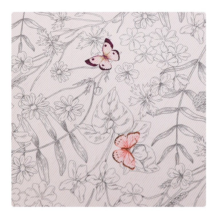 Cutie Depozitare, selexmo, 66L, din Material Textil, 50 x 40 x 33 cm, pentru Haine si Lenjerii, Model Fluturasi, Bej
