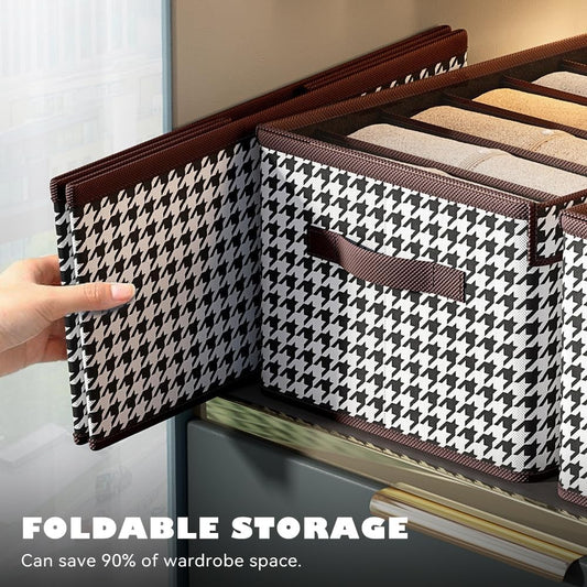 Cutie De Depozitare, selexmo, Pentru Haine, Lenjerie, Sosete Si Sutiene, Material Textil, 9 Compartimente, 44x30x20 cm, Culoare Alb-Negru