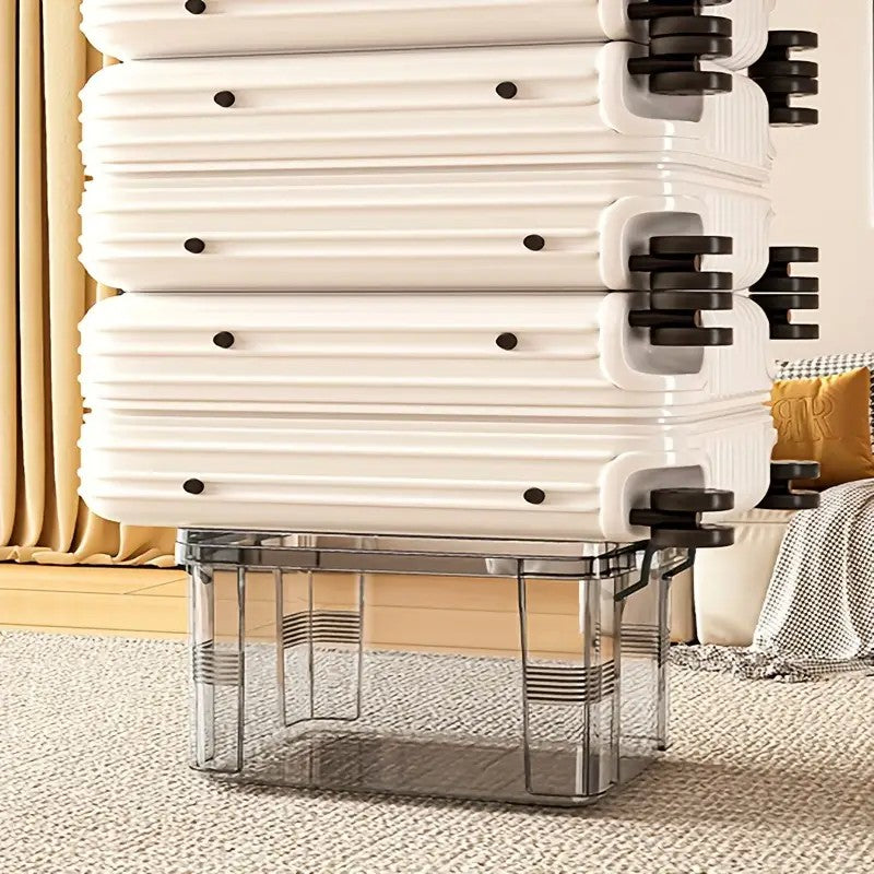 Cutie De Depozitare, selexmo, Tip Valiza, pentru Alimente, Jucarii, Accesorii, Transparent-Gri, Marime M, 31.5x23x19 cm