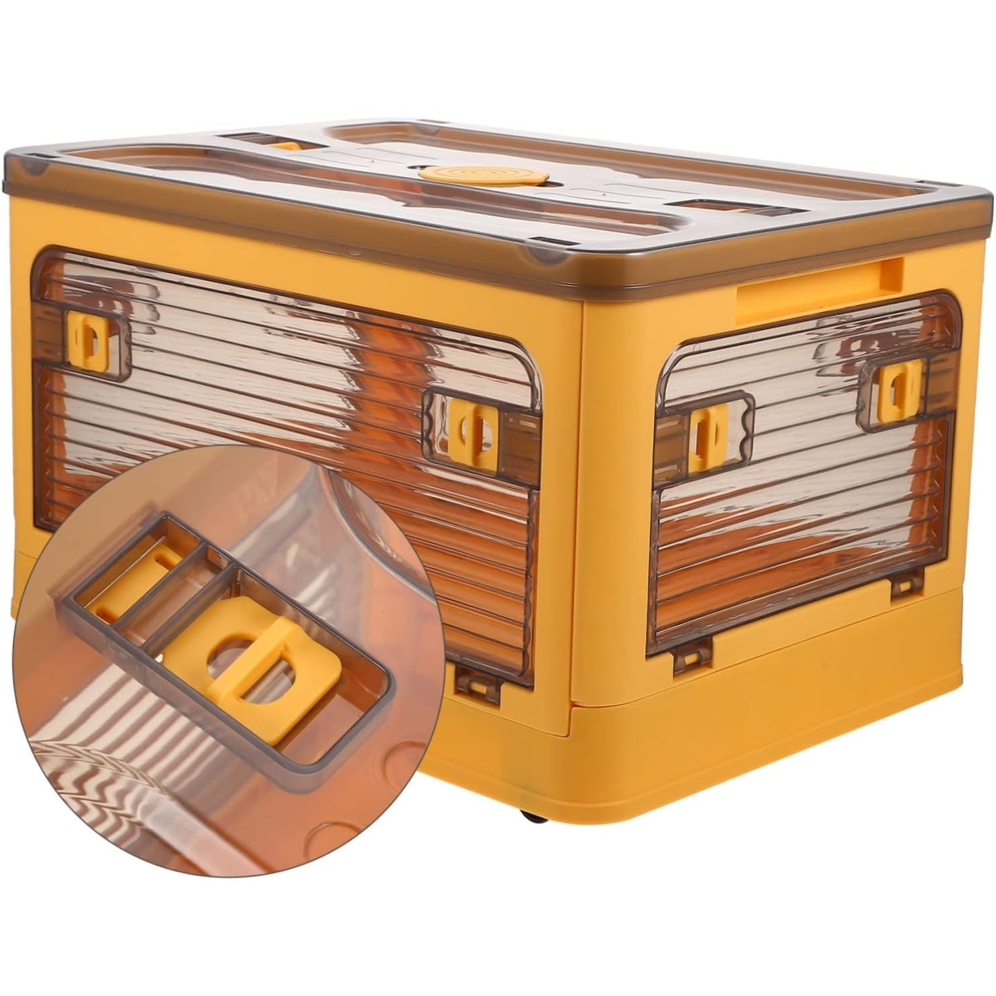 Cutie de depozitare pliabila, selexmo, Cu capac, 29 L, Plastic, 40.5x29x24.5 cm, Portocaliu