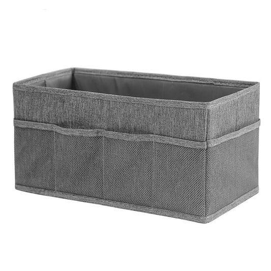 Cutie Depozitare cu Cadru Metalic, selexmo, pentru Bucatarie, snacksuri, pliabila din poliester Oxford, 30 x 15 x 15 cm Gri