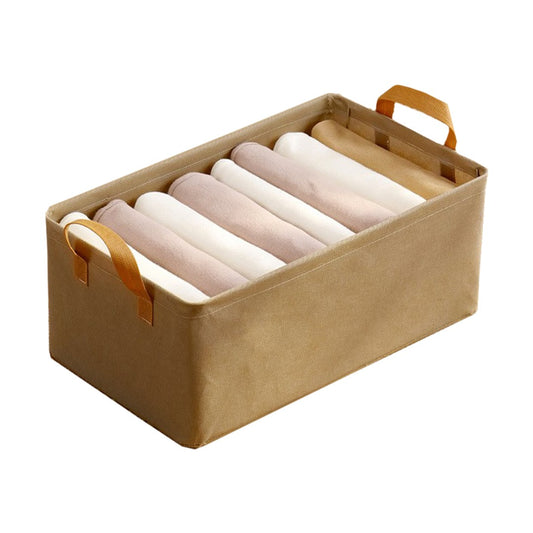 Cutie Depozitare selexmo, pentru Haine, lucruri, din Textil cu Cadru Metalic, Manere Laterale, forma Dreptunghiulara, 47 x 28 x 20 cm, volum 26 L, Kaki