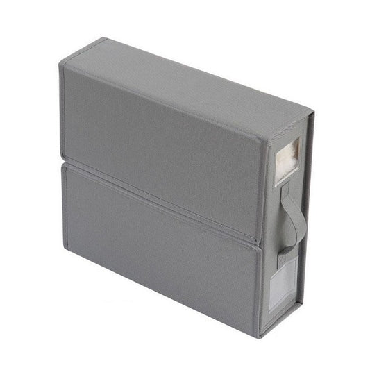 Cutie Depozitare Lenjerii de Pat, selexmo, Pliabila, Capacitate 18l, 38x33x12 cm, din Panza Oxford cu PP Incorporat, Fereastra Vizibila, Gri