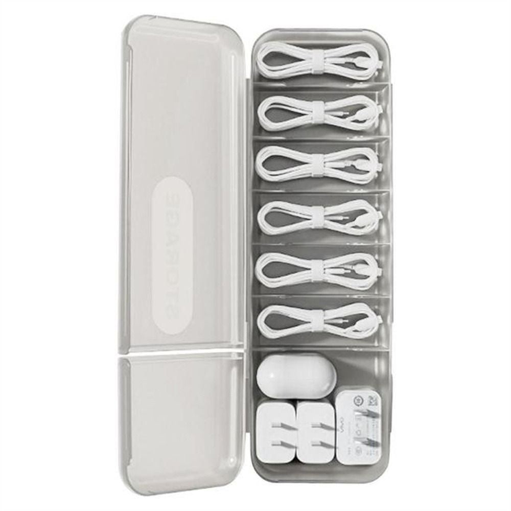 Cutie Organizatoare pentru Cabluri, selexmo, din Plastic, 28 x 9 x 6 cm, Alb