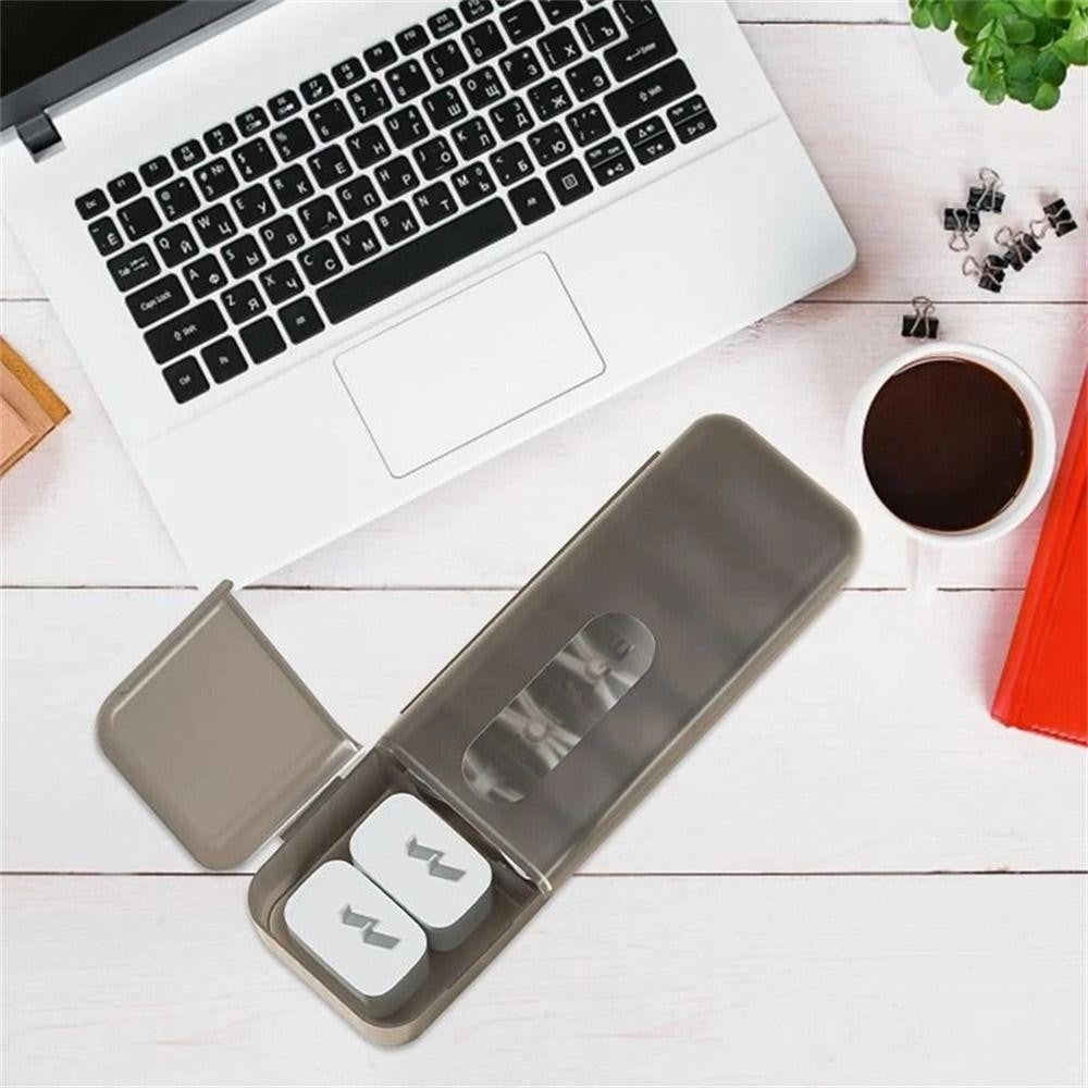 Cutie Organizatoare pentru Cabluri, selexmo, din Plastic, 28 x 9 x 6 cm, Gri