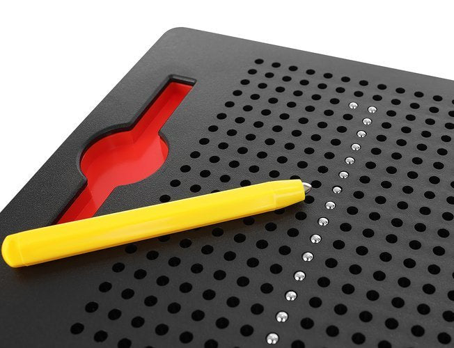 Tablă Magnetică cu Bile și Stilou Magnetic - Jucărie Educativă pentru Dezvoltarea Abilităților Manuale - Include 20 Șabloane