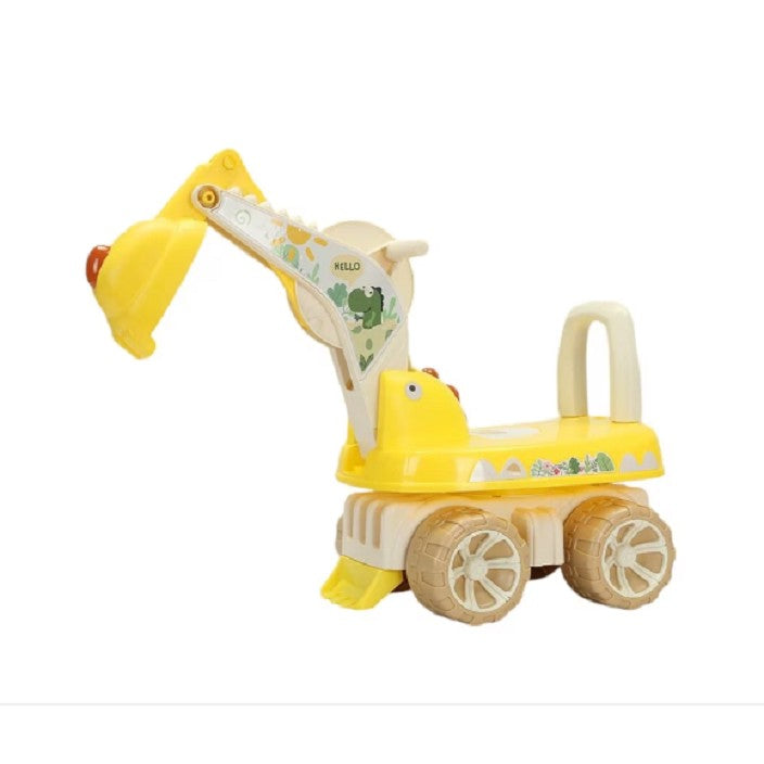 Excavator pentru Copii, 1-3 Ani, Greutate Portanta 30 kg, Muzica si Lumini, Rotatie 360 Grade