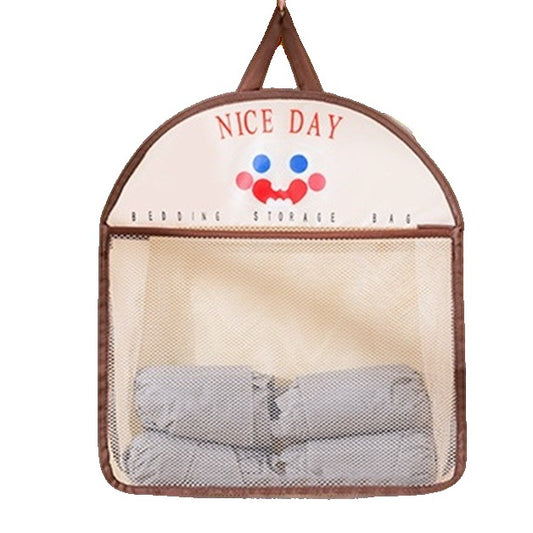 Geanta de Depozitare, selexmo, Tip Saculet, de Agatat, Multifunctionala, din Plasa, 40 x 10 x 44 cm, Maro