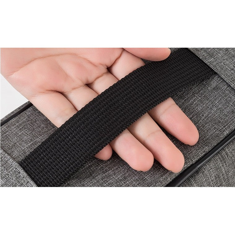 Geanta selexmo pentru Depozitare Acte si Documente, Facturi, Carduri, cu Cod de Securitate, 2 Compartimente, Impermeabila, 37 x 10.5 x 27 cm, Gri