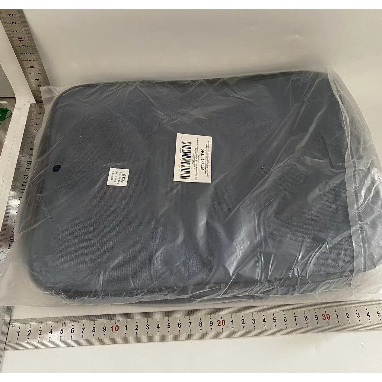 Geanta selexmo pentru Depozitare Acte si Documente, Facturi, Carduri, cu Cod de Securitate, 5 Compartimente, Impermeabila, 37 x 20 x 27 cm, Albastru