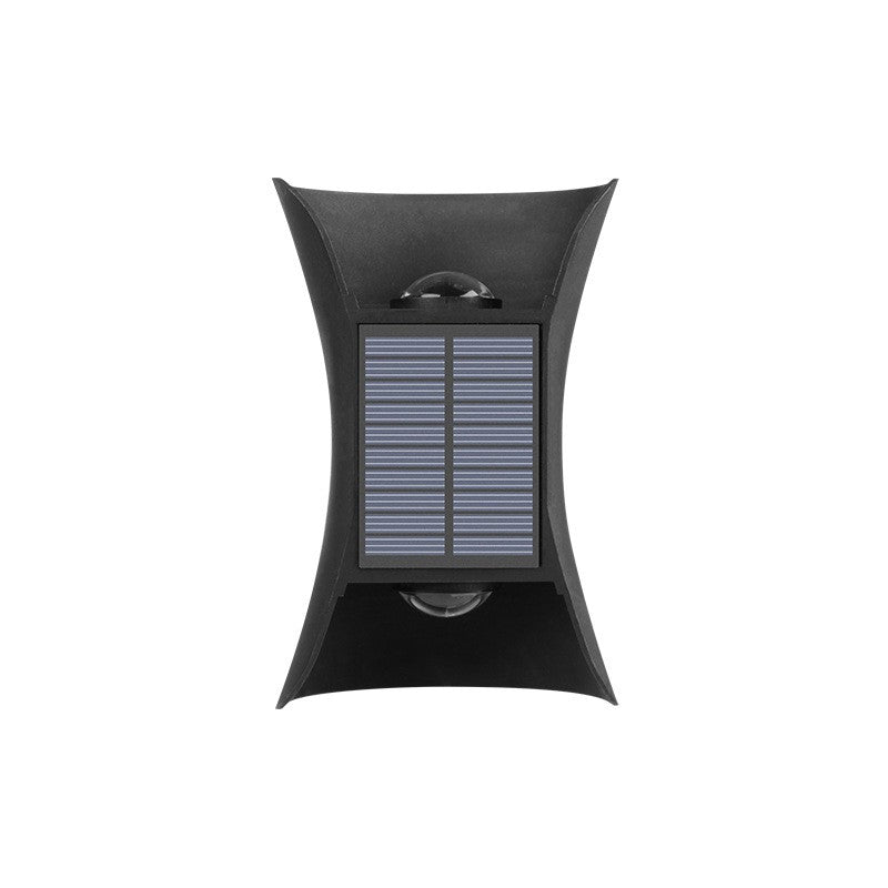 Lampa solara LED bidirectionala bicolora Selexmo, comutator culoare led, IP65, rezistent la apa, baterie 1.5 V, 400mah, 2 LED-uri, 13.5 x 9 cm, material ABS, multicolor