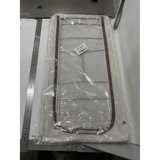 Cutie Depozitare cu Cadru Metalic, selexmo, pentru Incaltaminte, Haine, Lingerie, Fermoar Calitativ, Fereastra Transparenta, Manere Laterale, 60 x 30 x 15 cm Bej