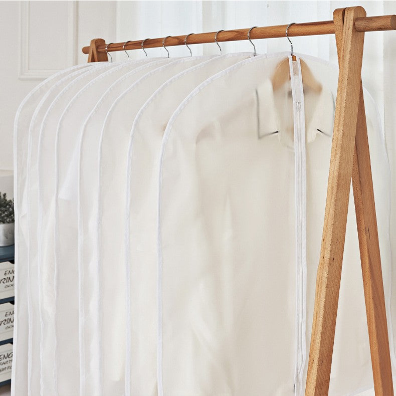 Set 5 Huse de Depozitare cu Fermoar, selexmo, pentru Haine, de Protectie, pentru Voiaj, Netesut, Rezistent la Praf, 60x120 cm, Transparent-Alb