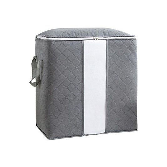 Husa de Depozitare, selexmo, Intrebuintare Multipla, Pliabila, cu Fermoar Bidirectional si Fereastra Laterala Transparenta, Lavabila, 50x48x28 cm, Gri