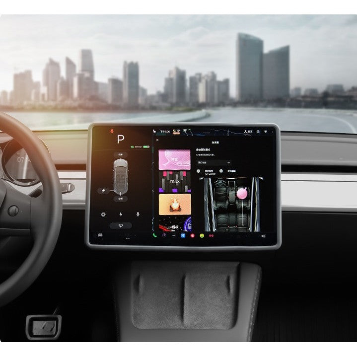 Husa de Protectie Margini Ecran Frontal Tesla, Compatibil cu Tesla Model 3/Y, din TPE