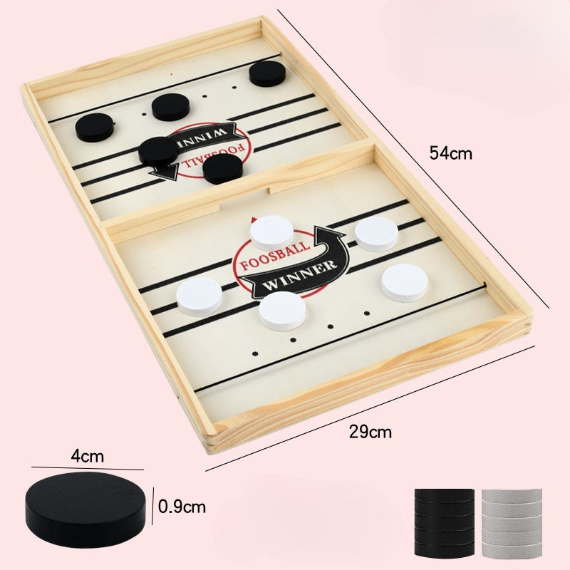 Joc Fooseball Interactiv, Tip Hockey pe Gheata, din Lemn, 10 Piese de Joc