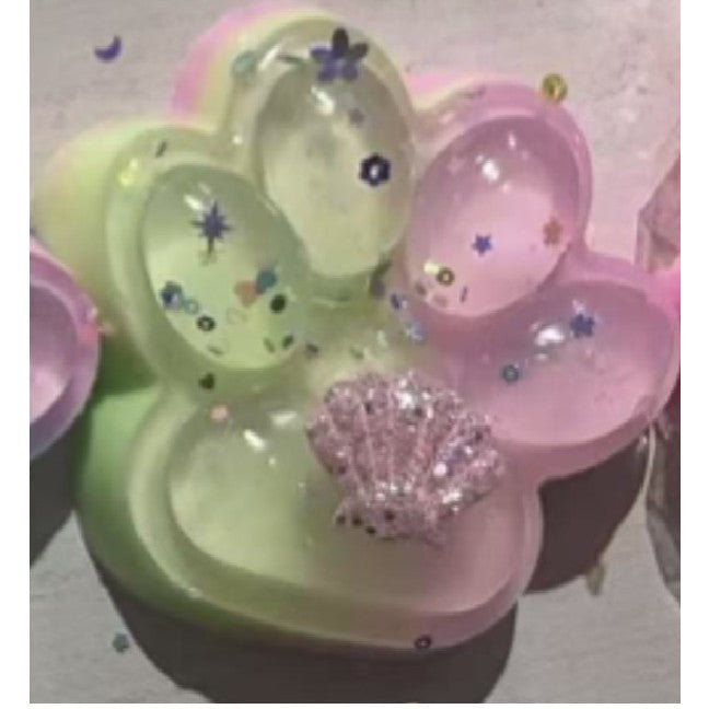 Jucarie Antistres Squishy, selexmo, cu Revenire Lenta, Labuta de Pisica Pufoasa, 7.5 cm, Ambalaj Transparent, Model 270511, Multicolor