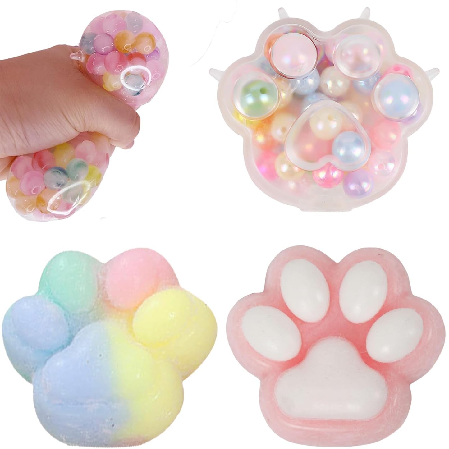 Jucarie Antistres Squishy, selexmo, cu Revenire Lenta, Model Labuta de Pisica, 200g, 12.5 x 10.5 cm Squeeze Pinch Family, Ambalaj Transparent, Model 11