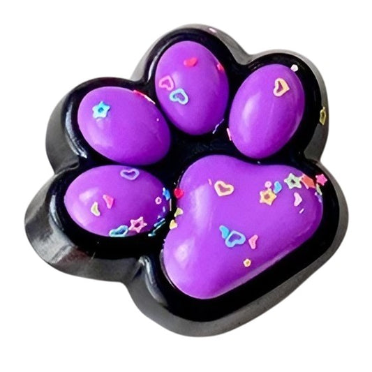 Jucarie Antistres Squishy, selexmo, cu Revenire Lenta, Squeeze Pinch Family, Model Labuta de Pisica, 6.8x6.2 cm, 55g, Ambalaj Transparent, Mov