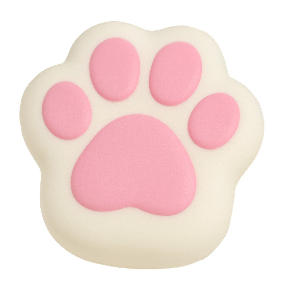 Jucarie Antistres Squishy, selexmo, Revenire Lenta, Model Labuta de Pisica, Squishy, BIG, 12.5 x 10.5 cm, 220 g, Model 10, Alb Roz