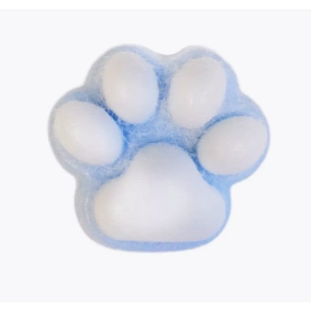 Jucarie Interactiva Squishy, selexmo, Model Cat Paw, Squeeze Pinch Family, Revenire Lenta, din TPR, +3 Ani, 7.5 cm, Textura Puf, Albastru