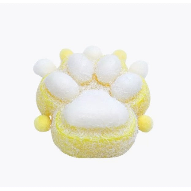 Jucarie Interactiva Squishy, selexmo, Model Cat Paw, Squeeze Pinch Family, Revenire Lenta, din TPR, +3 Ani, 7.5 cm, Textura Puf, Galben