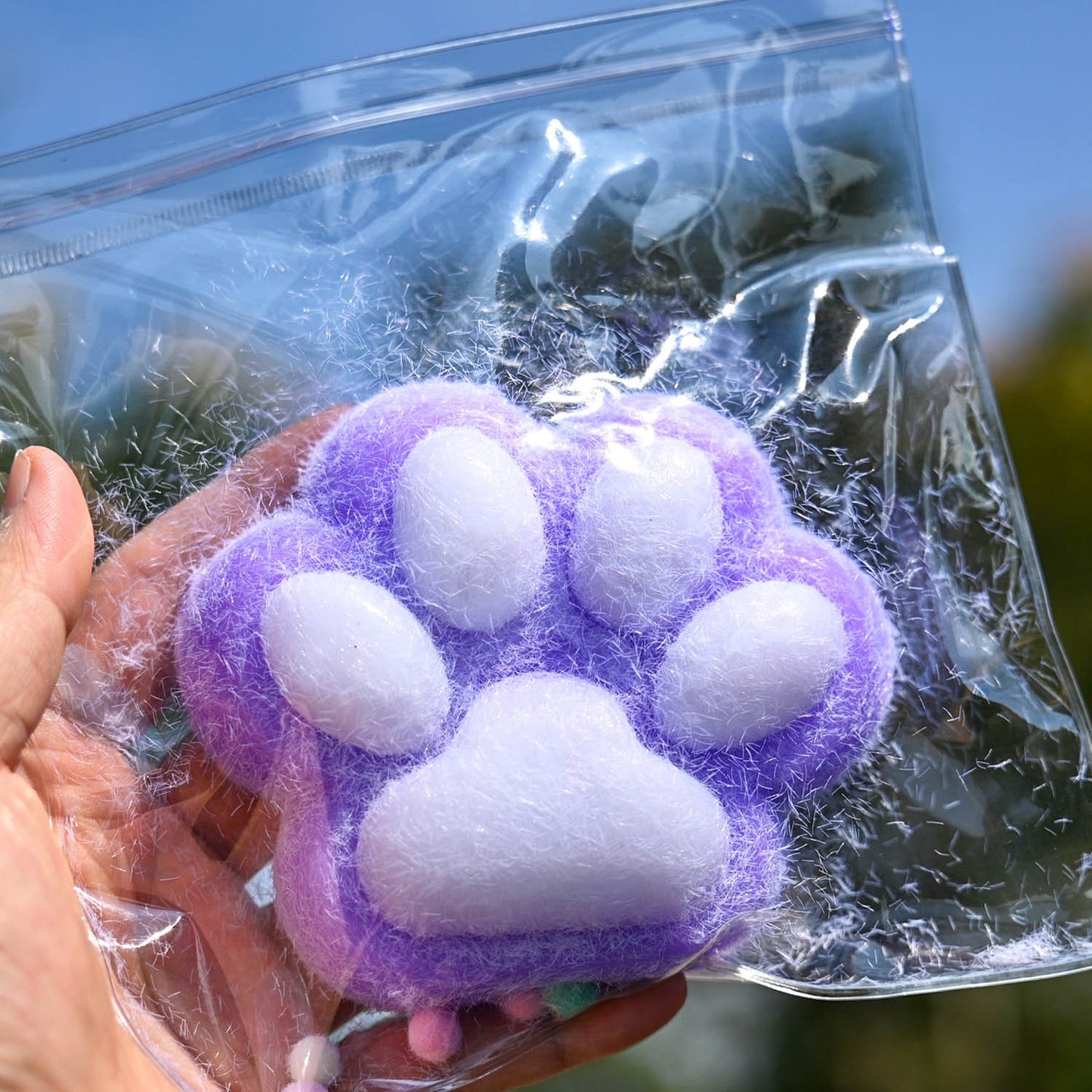 Jucarie Interactiva Squishy, selexmo, Model Cat Paw, Squeeze Pinch Family, Revenire Lenta, din TPR, +3 Ani, 7.5 cm, Textura Puf, Mov