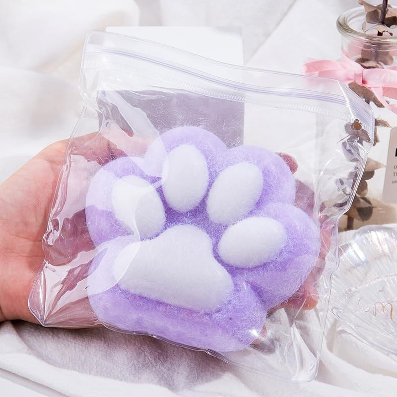 Jucarie Interactiva Squishy, selexmo, Model Cat Paw, Squeeze Pinch Family, Revenire Lenta, din TPR, +3 Ani, 7.5 cm, Textura Puf, Mov