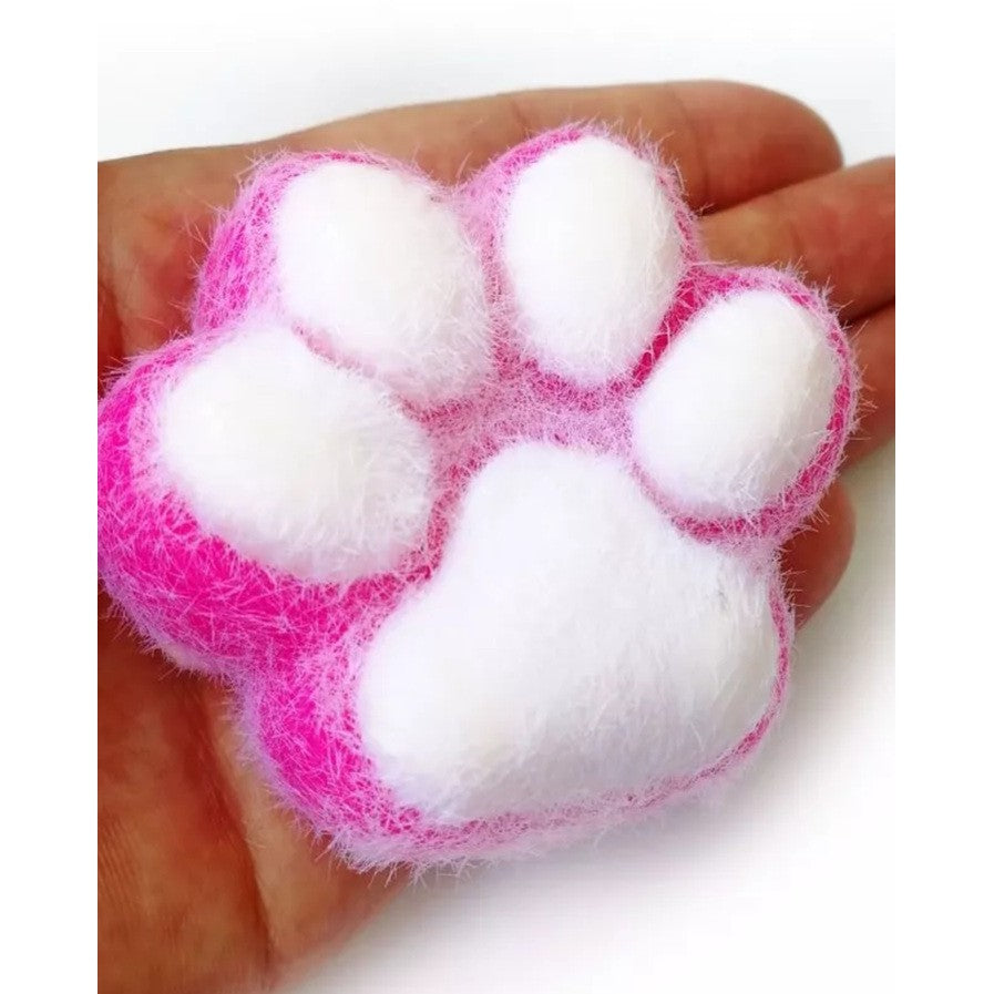 Jucarie Interactiva Squishy, selexmo, Model Cat Paw, Squeeze Pinch Family, Revenire Lenta, din TPR, +3 Ani, 7.5 cm, Textura Puf, Roz