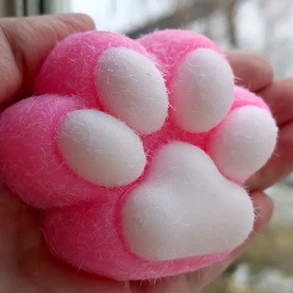 Jucarie Interactiva Squishy, selexmo, Model Cat Paw, Squeeze Pinch Family, Revenire Lenta, din TPR, +3 Ani, 7.5 cm, Textura Puf, Roz